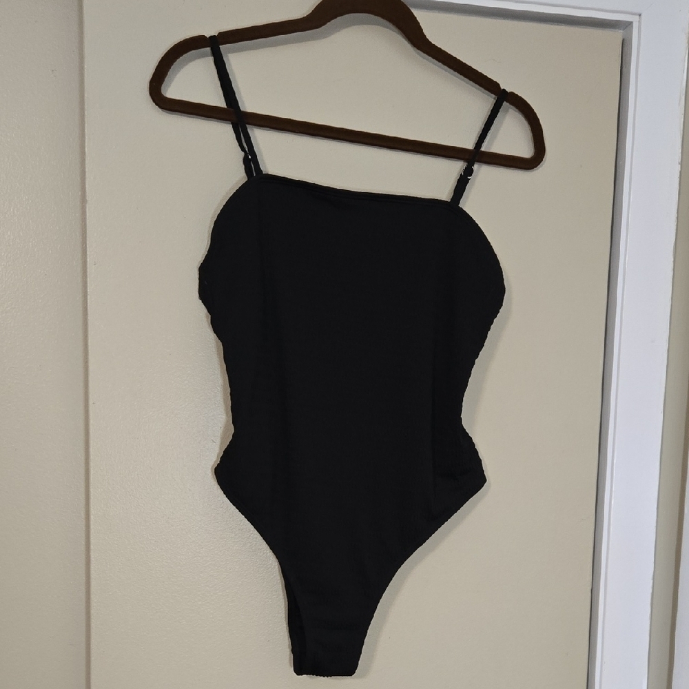 Unbranded Classic Black One Piece Swimsuit Size Large